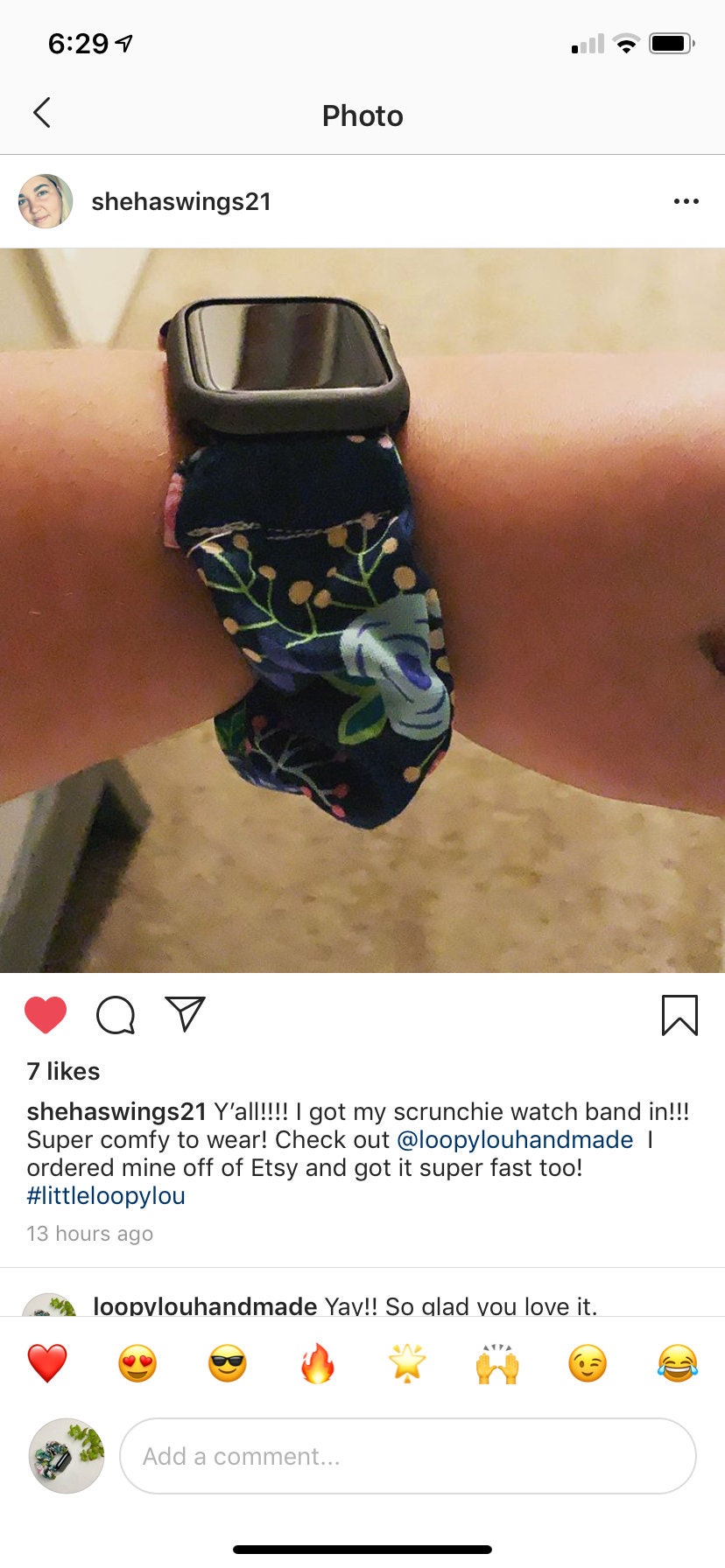 Mustard Woodland Scrunchy Watch Band