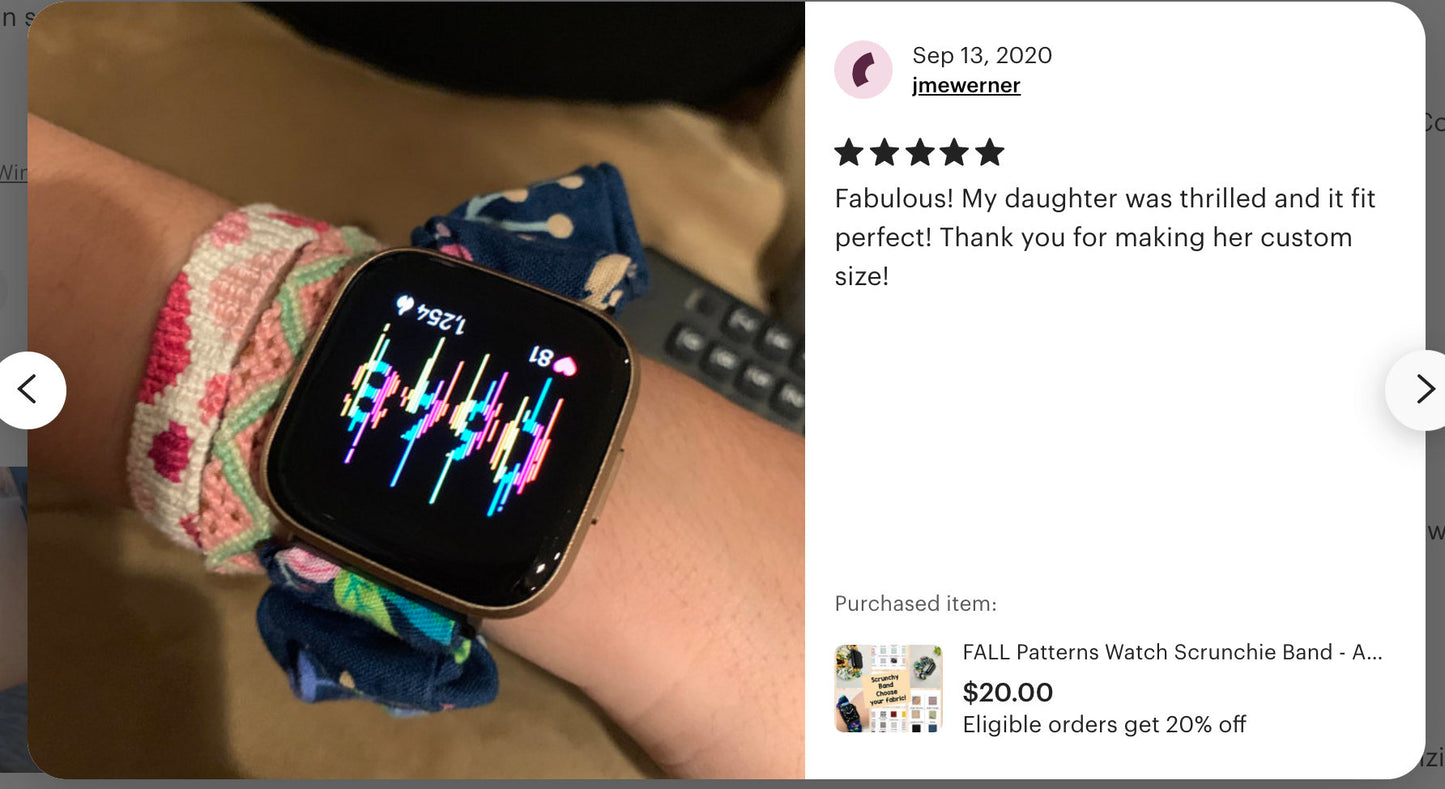 Bee Scrunchy Watch Band