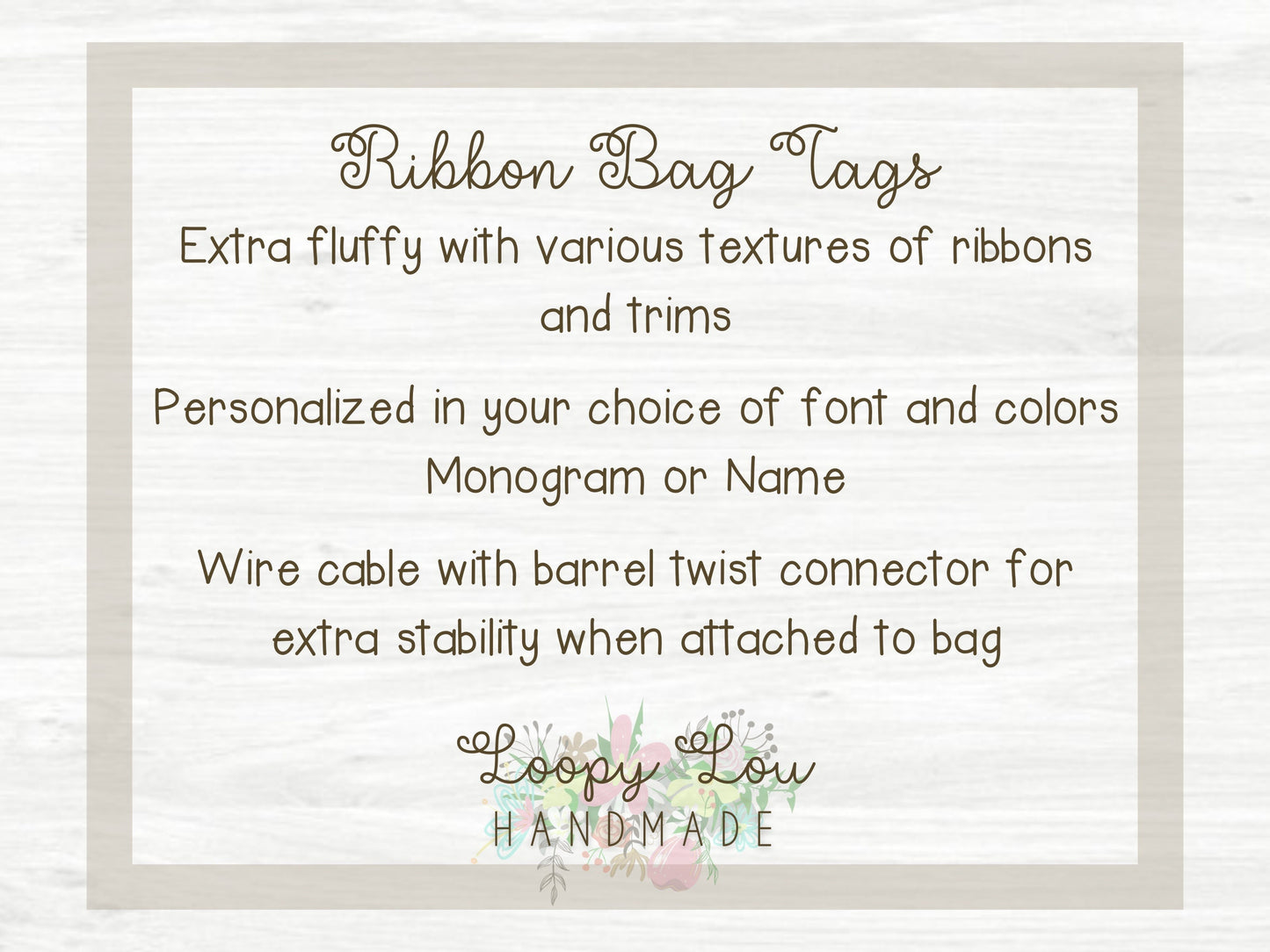 Boho Navy and Cream, Monogram Ribbon Tassel Keychain, Bogg Bag Accessory