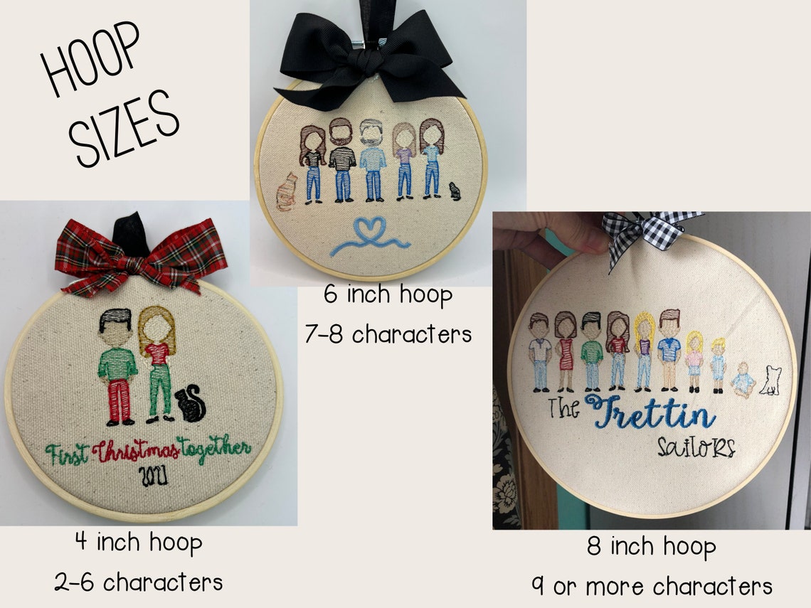 Embroidery Hoop Family Ornament