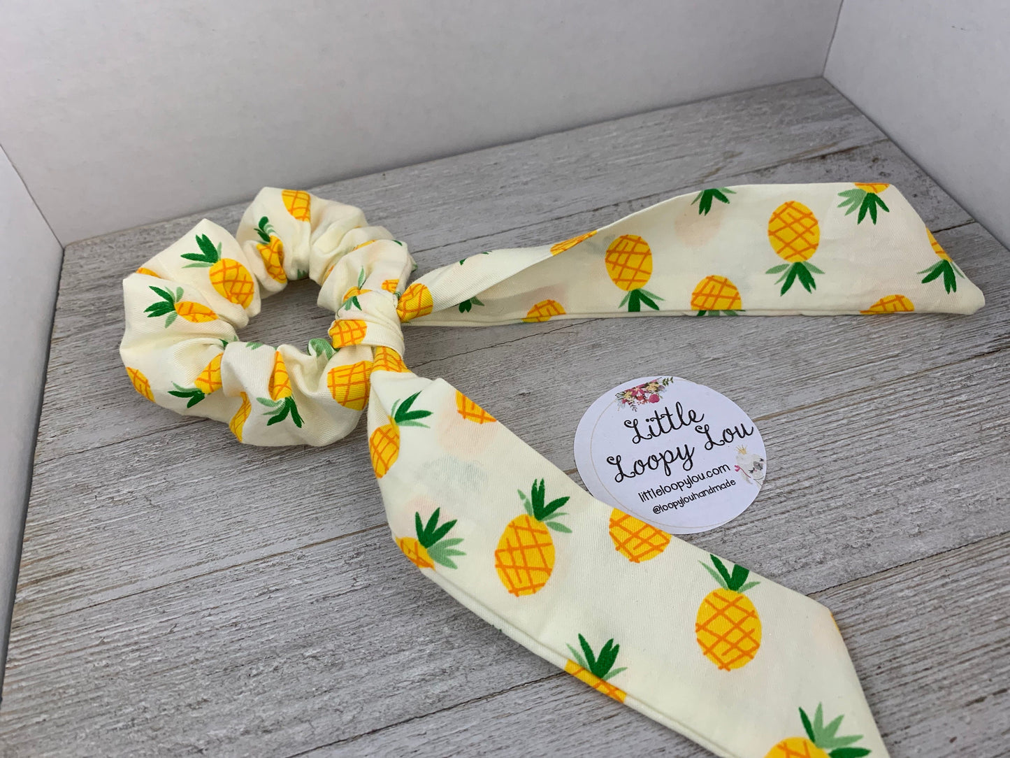 Pineapple Cotton Scrunchy