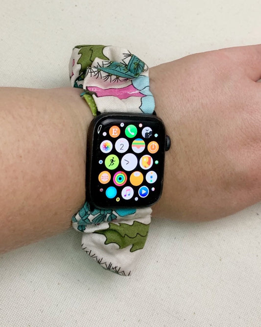 Potted Succulent Scrunchy Watch Band