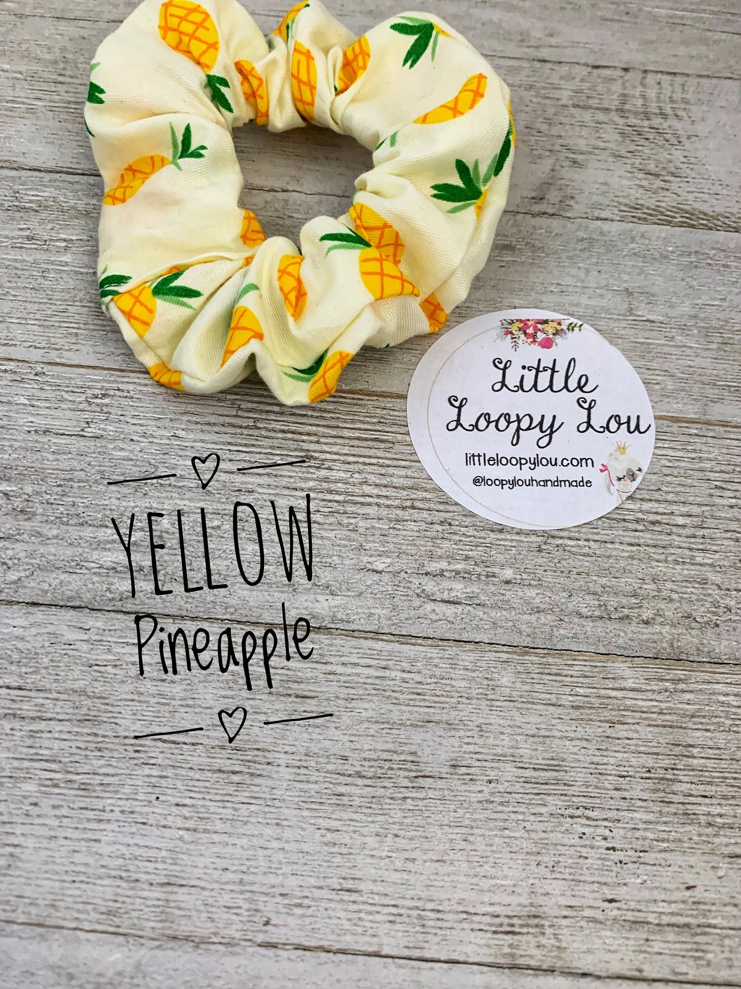 Pineapple Cotton Scrunchy