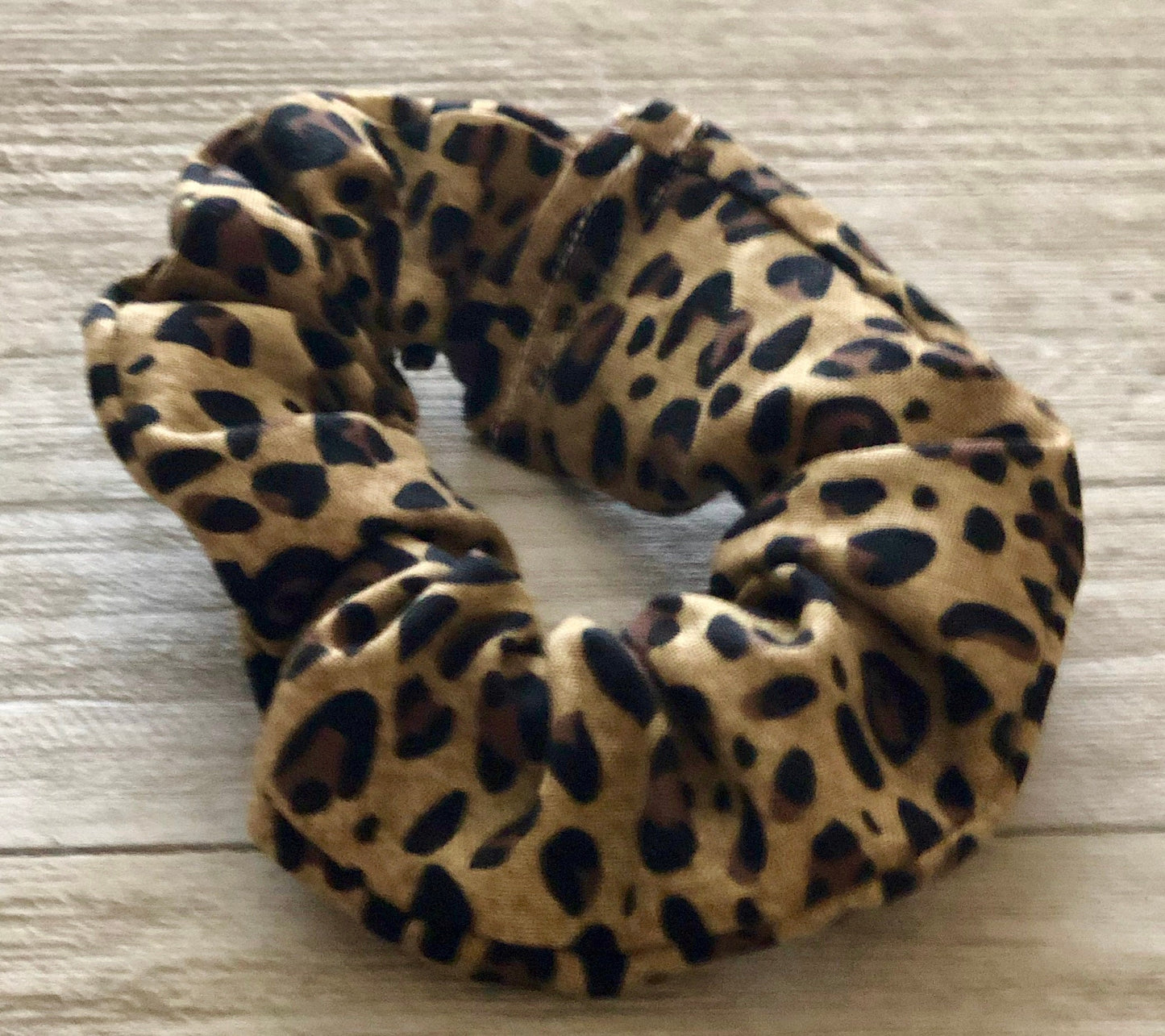 Cheetah Leopard Cotton Scrunchy Hair Tie, Ponytail Holder, Knot Bow, Hair Scarf, Gift for Best Friend, Animal Print