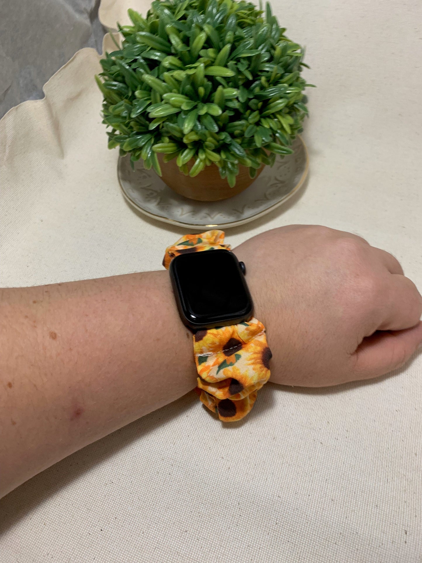 Mini Sunflower Scrunchy Watch Band