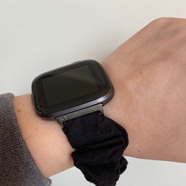 Solid Black Scrunchy Watch Band