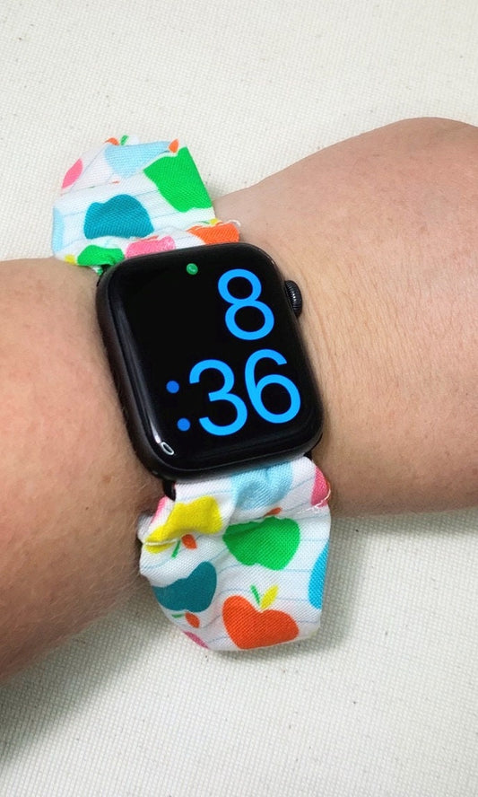 Neon Apple Scrunchy Watch Band