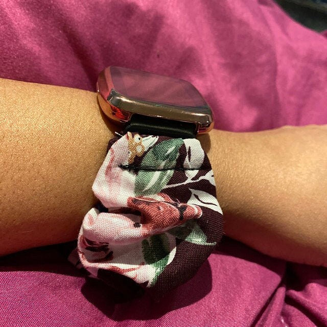 Berry Rose  Scrunchy Watch Band