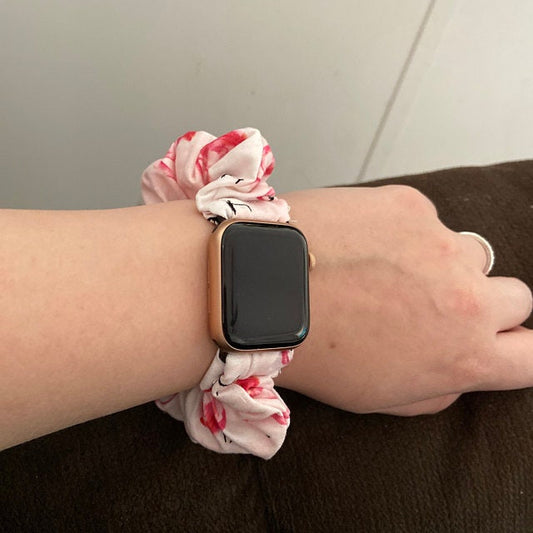 Pink Flamingo Scrunchy Watch Band