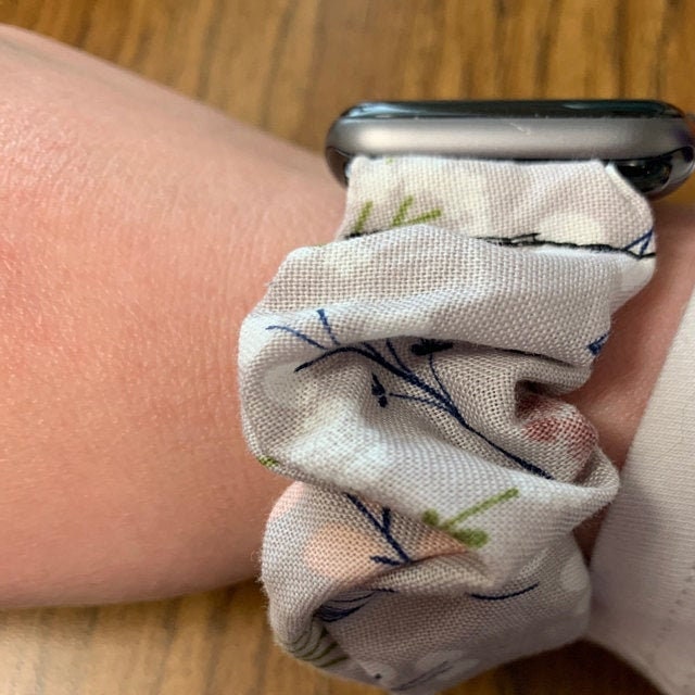 Gray  Scrunchy Watch Band