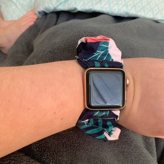 Wispy Rose and MumScrunchy Watch Band