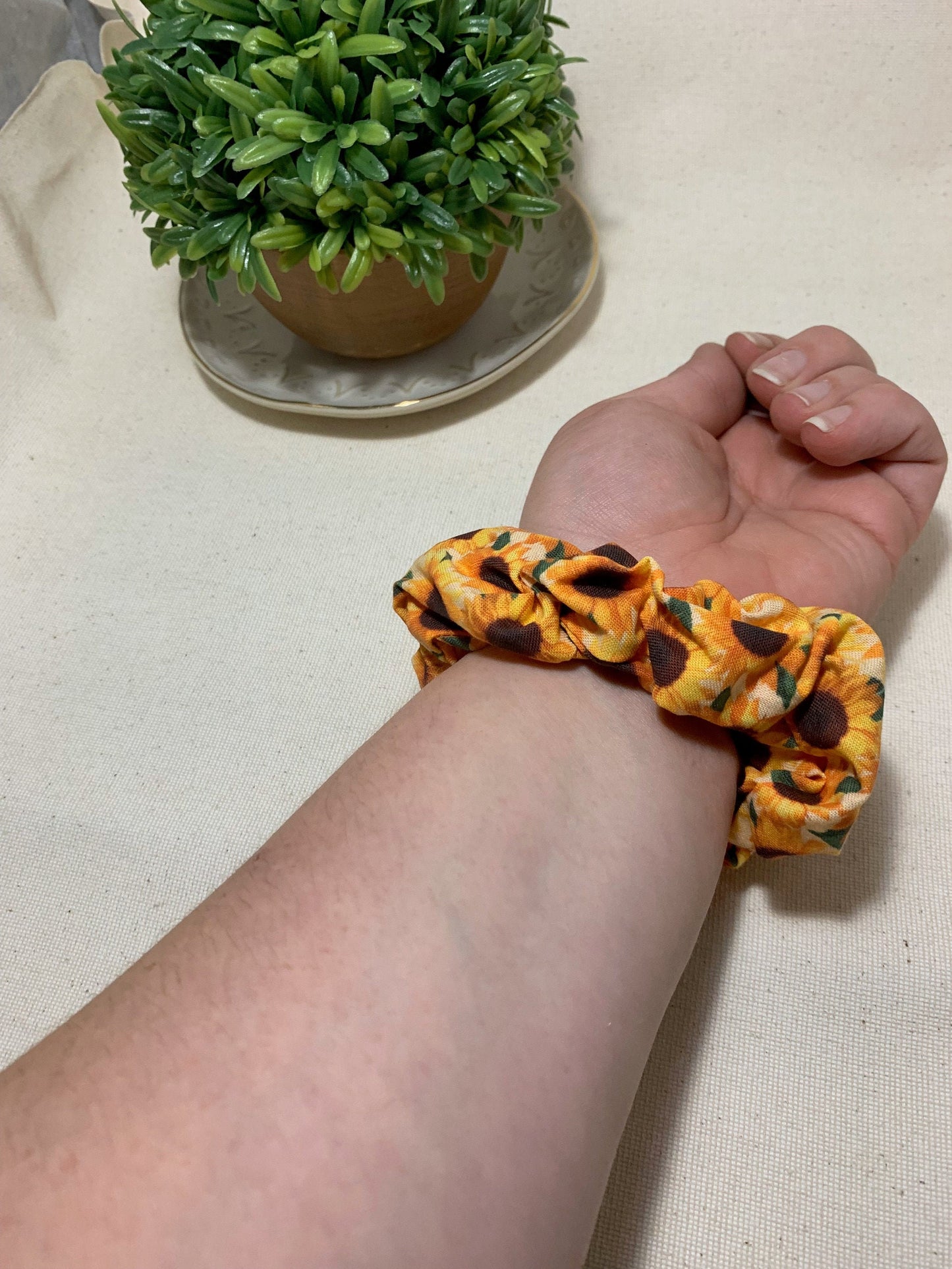 Mini Sunflower Scrunchy Watch Band