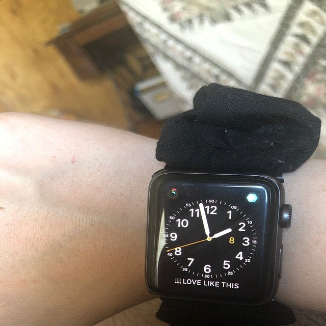 Solid Black Scrunchy Watch Band