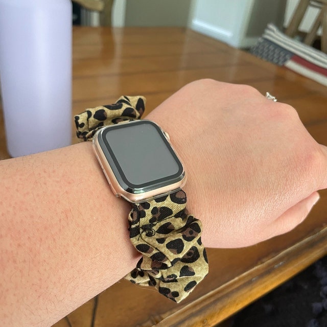 Leopard Animal Print Scrunchy Watch Band