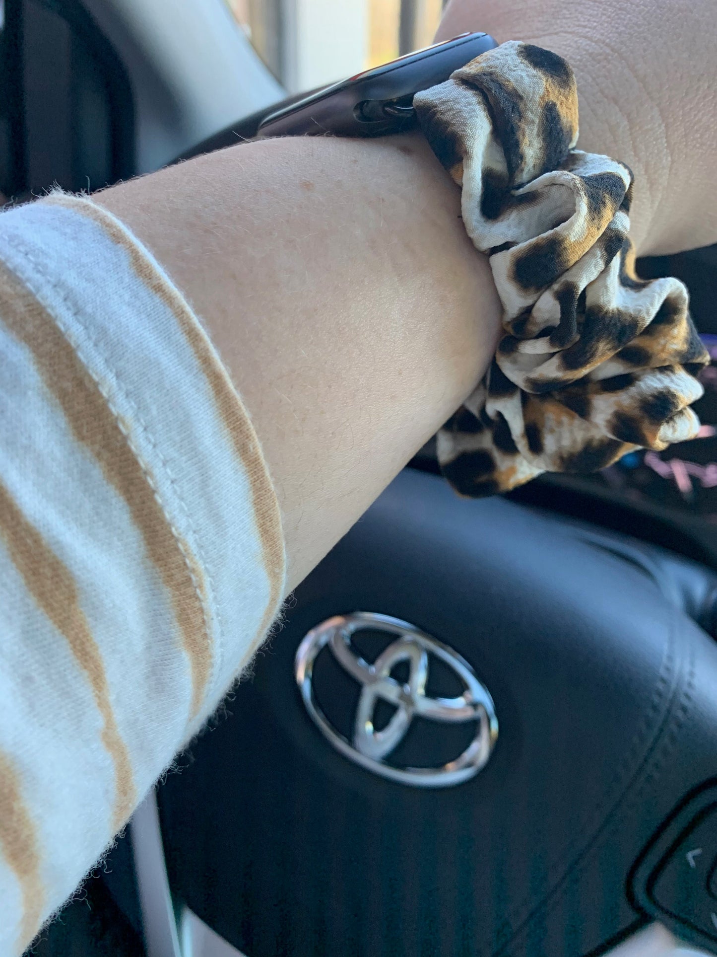 Leopard Animal Print (Silky Fabric) Scrunchy Watch Band