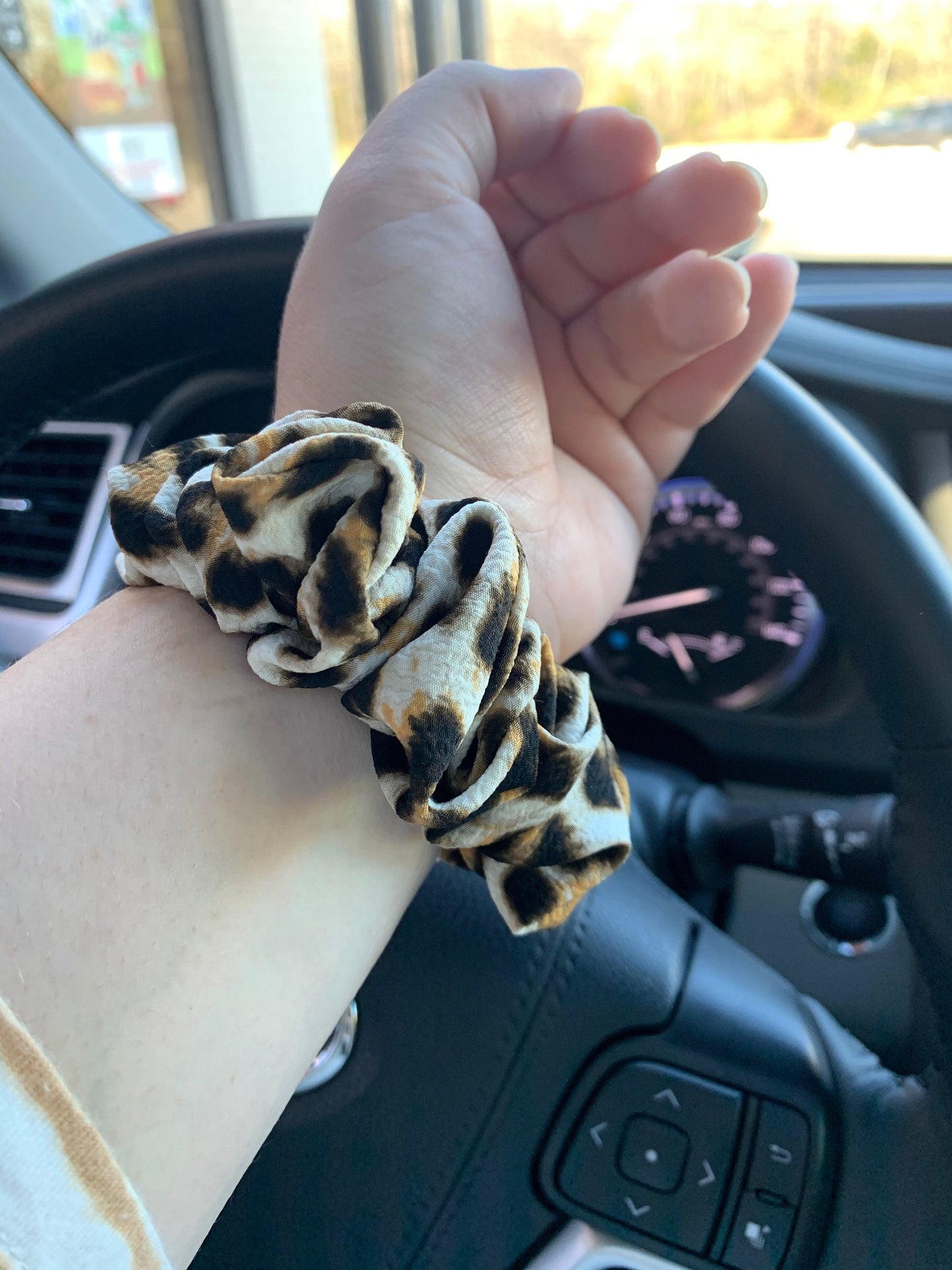 Leopard Animal Print (Silky Fabric) Scrunchy Watch Band