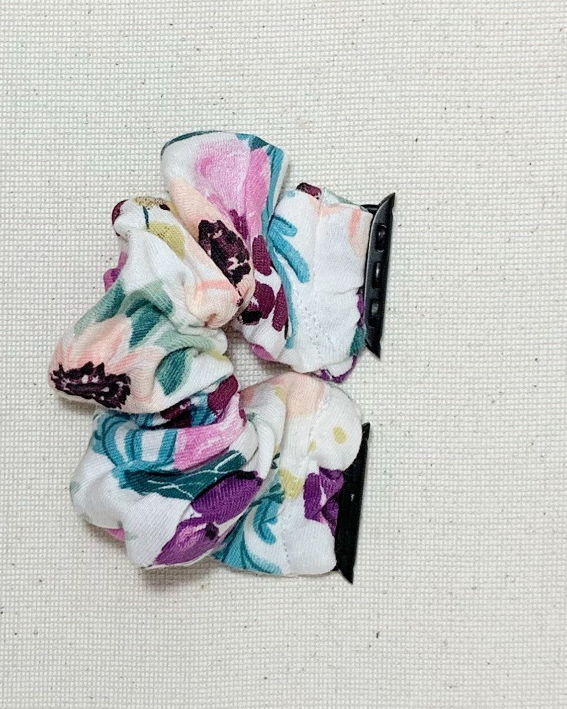 Watch Scrunchie Band Apple Watch Scrunchie Band, Fitbit Versa, Samsung Galaxy Watch Band, Choose Fabric, plum, purple, floral